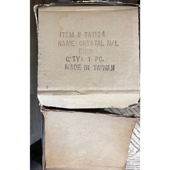 Vintage Crystal bird By Andre Richard on wooden light up stand Night Light - Picture 10 of 15